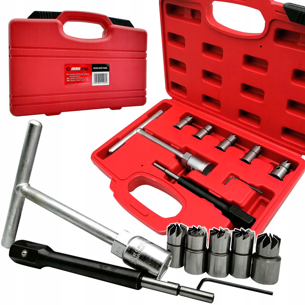 Комплект фрез для гнізд форсунок 7 елементів у кейсі Mar-Pol (M57688) Нововолинськ - фото 1