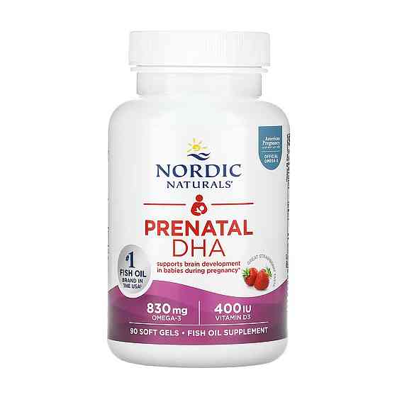 Риб'ячий жир для вагітних Nordic Natures Prenatal DHA 90 гел капс полуниця Київ