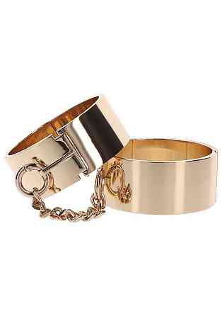 Наручники Slave Wrist Cuffs TABOOM, металеві, золотисті Sex Aura Київ