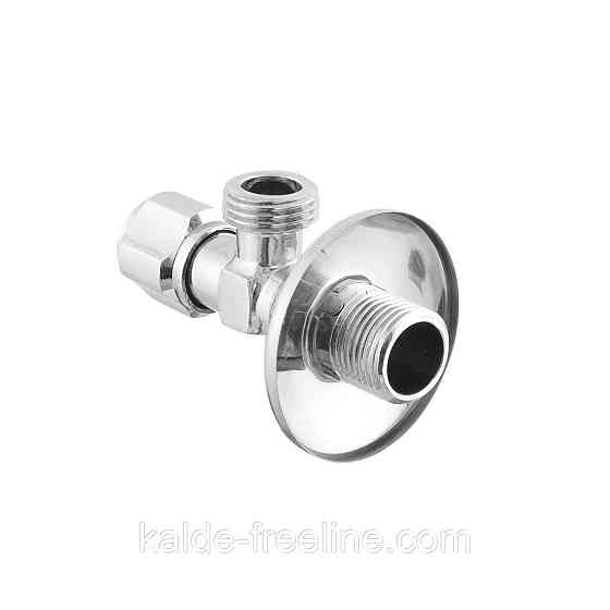 Кран приборный угловой Raftec Silver ABS four ribs handle 1/2"x3/4" Харків