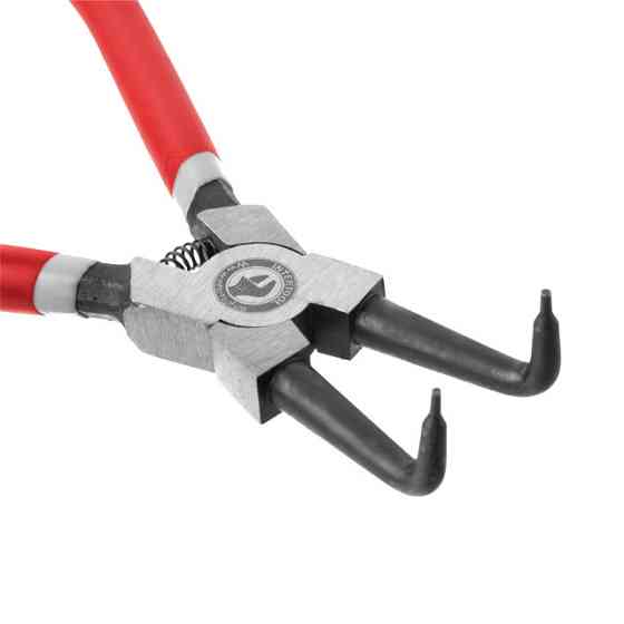 Щипці INTERTOOL HT-7012, 180 мм, вигнуті, на стиск - вигнута форма, ідеальна для монтажу Львів