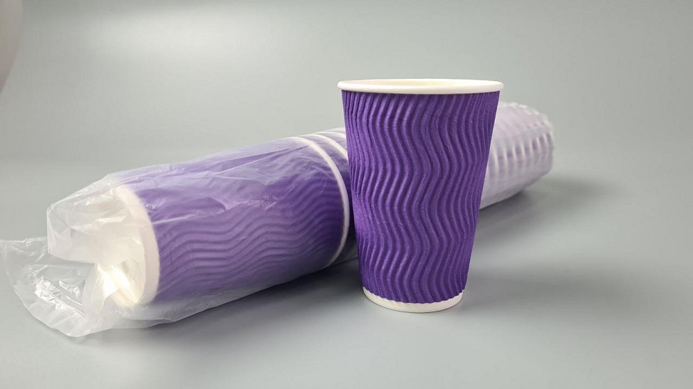 Склянка гофрована 340 мл Фіолетовий (20 шт.) Харків - фото 2