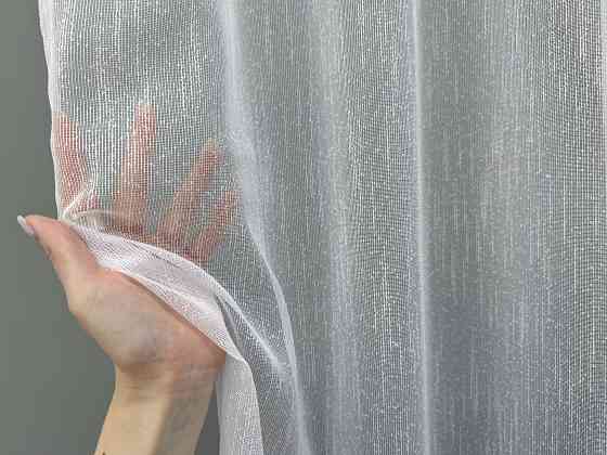 Тюль VR-Textil 1495т Льон Дощик білий 400х270 см (42-0357) Київ