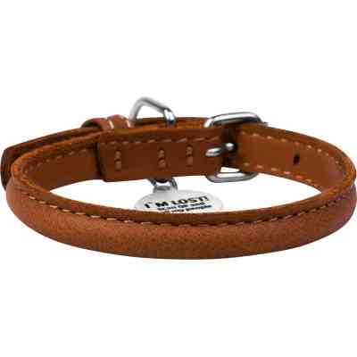 Ошейник для животных WAUDOG Soft с QR паспортом круглый Д 10 мм Д 39-47 см коричневый (01586) Винница