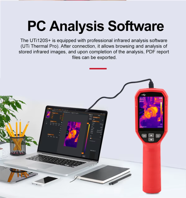 Тепловізійна камера Uni-T UTi120S+ Plus (до 550 °C) з роздільною здатністю 240x180 Червоний Київ - фото 3