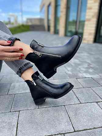 Без бренда Черевики жіночі D and V 2122 чорні (зима, шкіра натуральна) (2188) 37 Коломыя