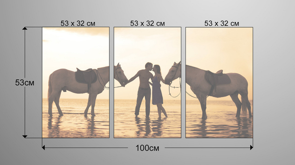 Модульна картина Коні Пара Аrt-109_3А Київ - фото 4