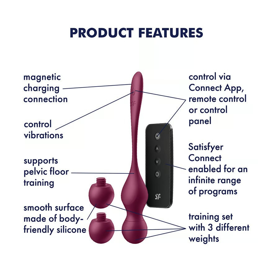 Вагінальні кульки - Satisfyer Love Birds Vary (App) Sex Aura Київ - фото 3