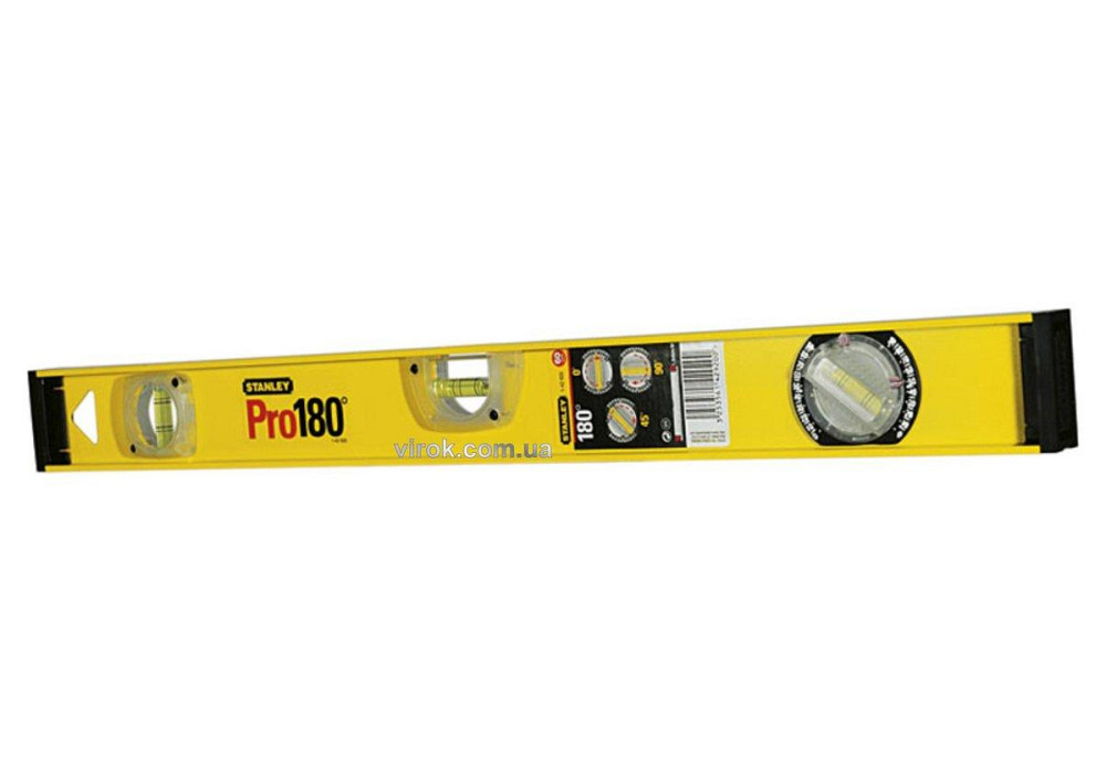Рівень STANLEY "Pro180" : L= 100 см, 3 капсули- 1 обертова 180* Одеса - фото 1