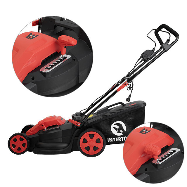 Газонокосилка электрическая 1.8 кВт, 230 В~50 Гц, 3200 об/мин, ширина захвата 400 мм, высота среза 25-75 мм, контейнер 40 л, STORM Киев - изображение 8