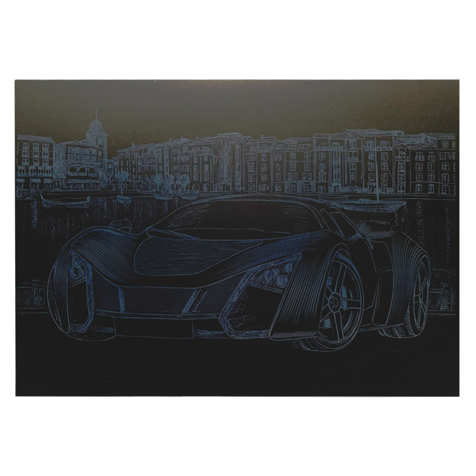 Гравюра А4 "Спорткар" ГрА4-4с економ варіант в пакеті 29,7х21 см Вінниця - фото 1