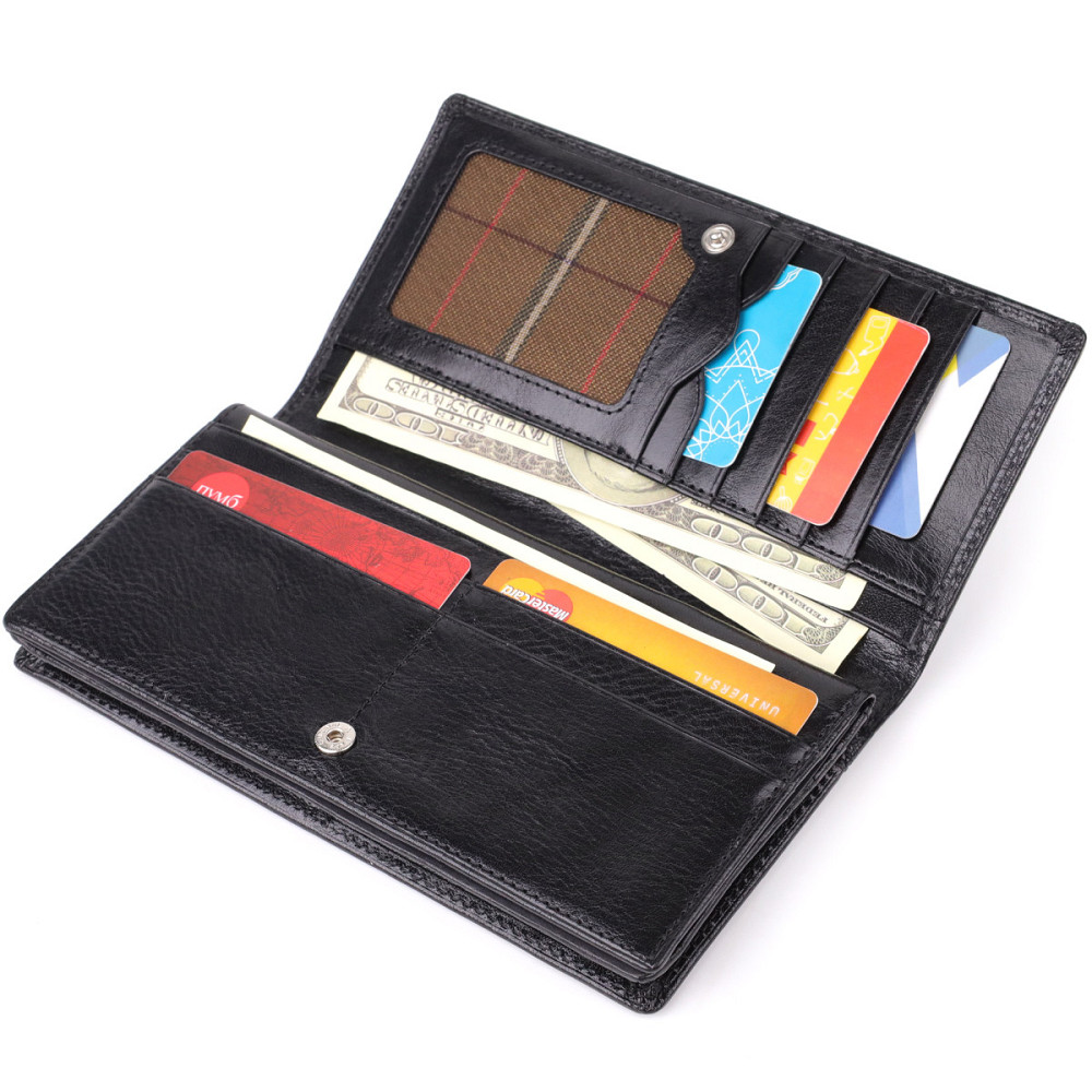 Красивый женский кошелек из глянцевой натуральной кожи Tony Perotti 20892_1 (1902 nero) Черный Киев - изображение 6