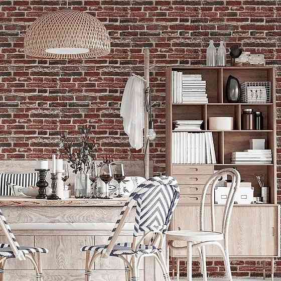 Декоративная 3D панель самоклейка 700x770x5мм Кирпич красный Екатеринославский (043) SW-00000031 Днепр