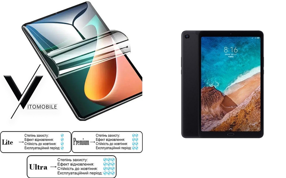 Полиуретановая пленка HyperClear Guard для Xiaomi Mi Pad 4, Mi Pad 4 Plus Киев - изображение 1
