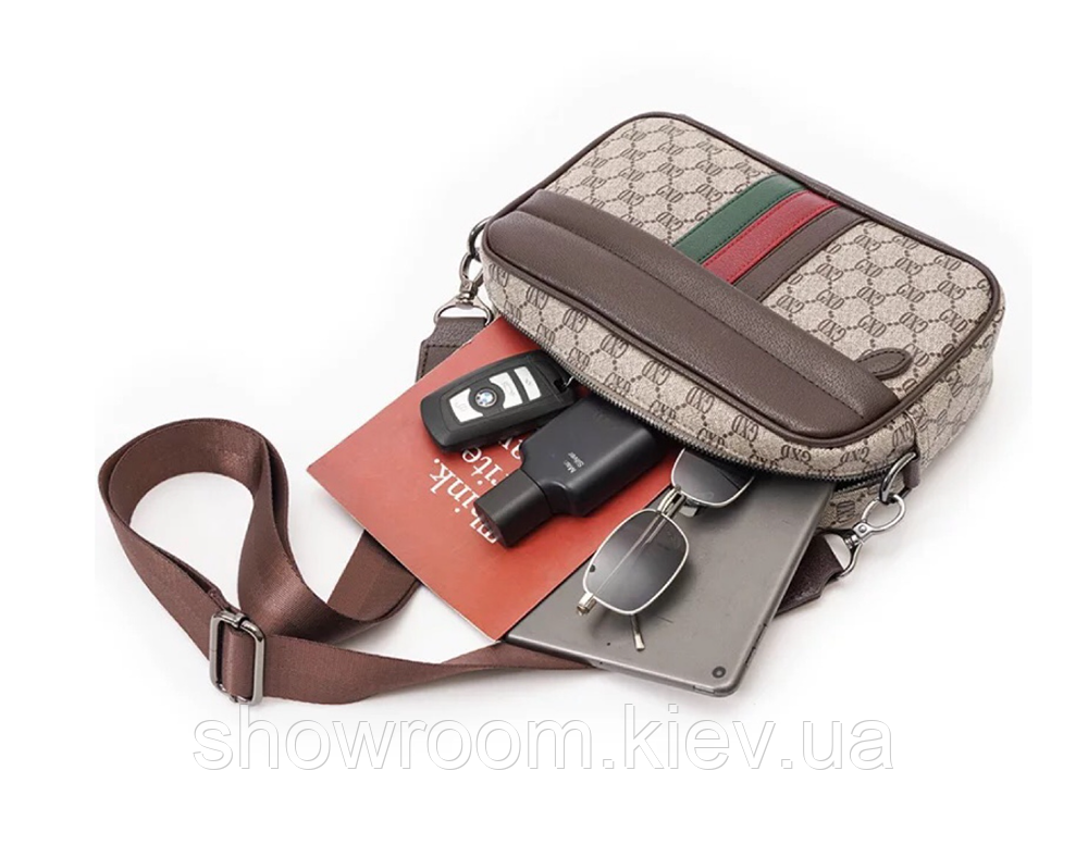 Мужская удобная сумка через плечо Prestige (4044) Киев - изображение 2