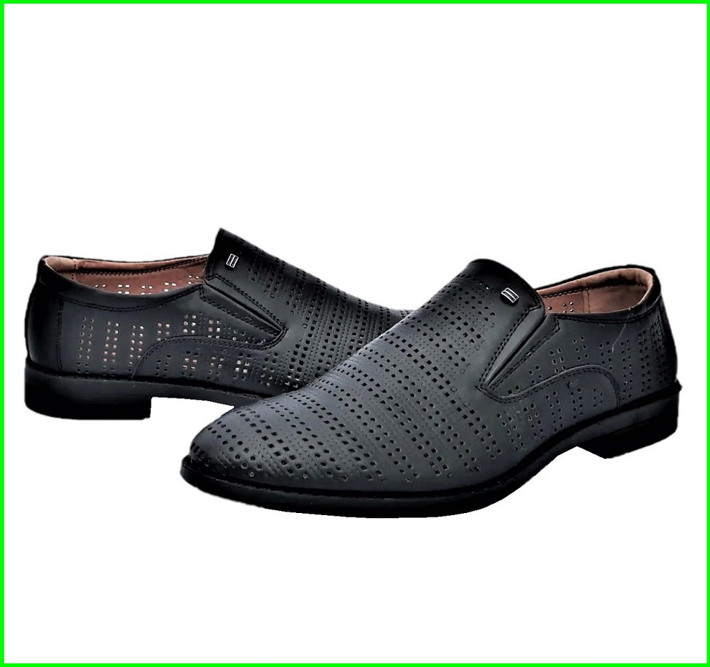 Мужские Мокасины Летние Сеточка Черные Туфли (размеры: 42) Видео Обзор - 58-1 Днепр - изображение 4