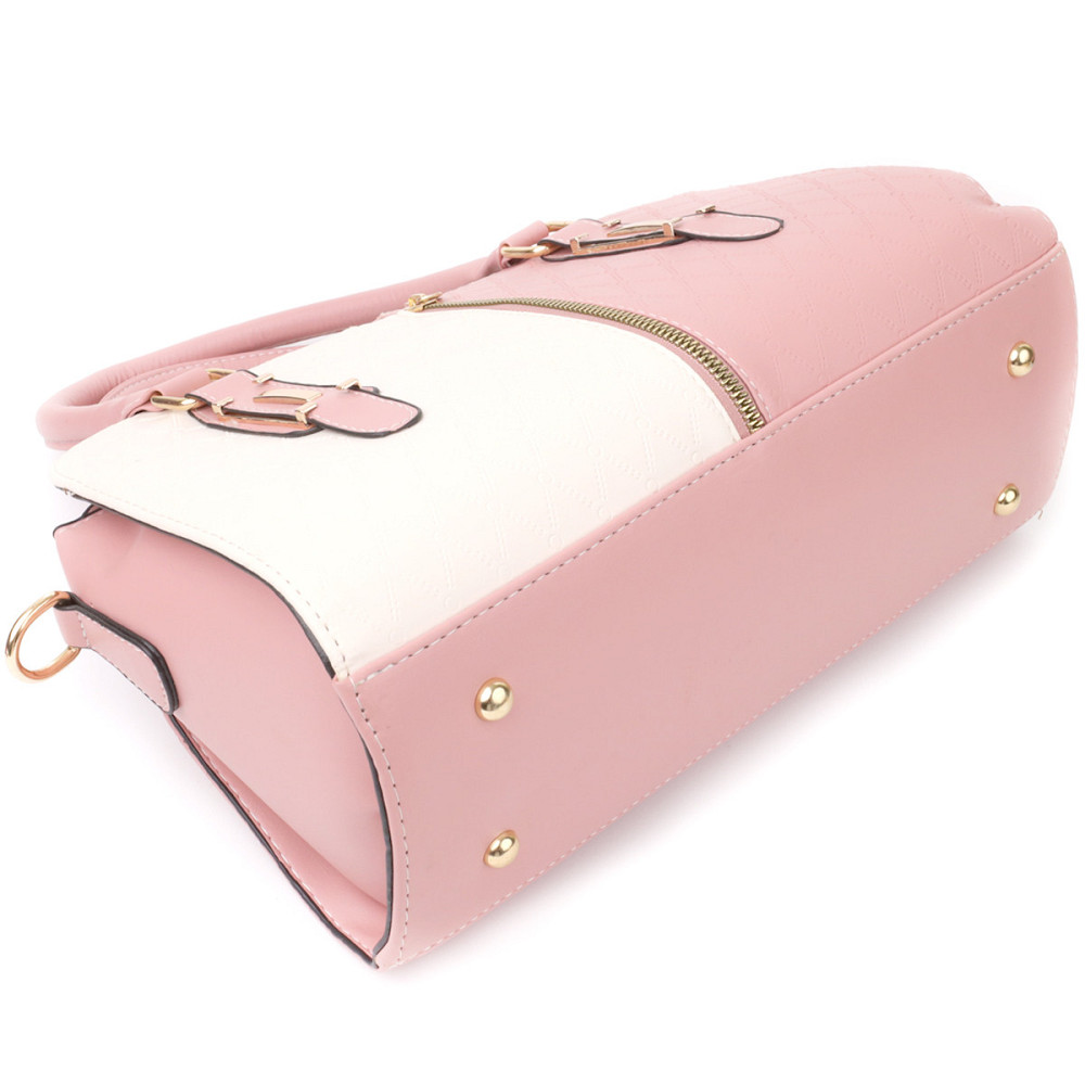 Стильна жіноча сумка на літо з якісної екошкіри Vintage sale_15130 Рожевий Київ - фото 3