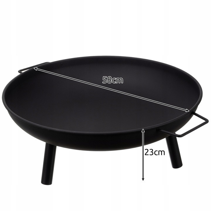 Садовая яма для костра диаметром 60 см с ручками Kaminer (25379) Железо Нововолынск - изображение 7