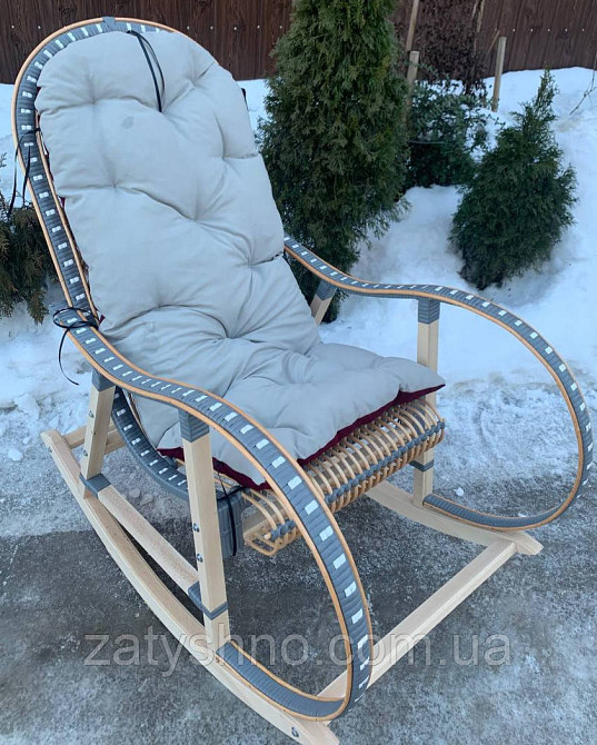 Кресло - качалка плетеная с накидкой Киев - изображение 4