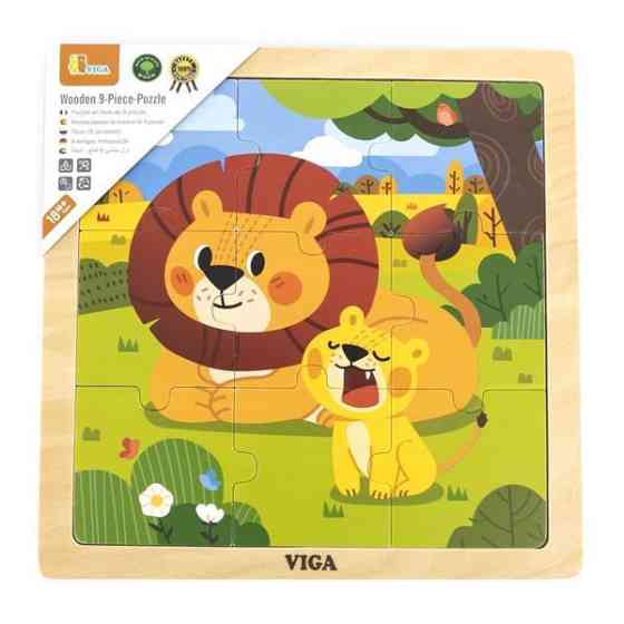 Дерев'яний пазл Viga Toys Леви 9 ел. (44627) Харків