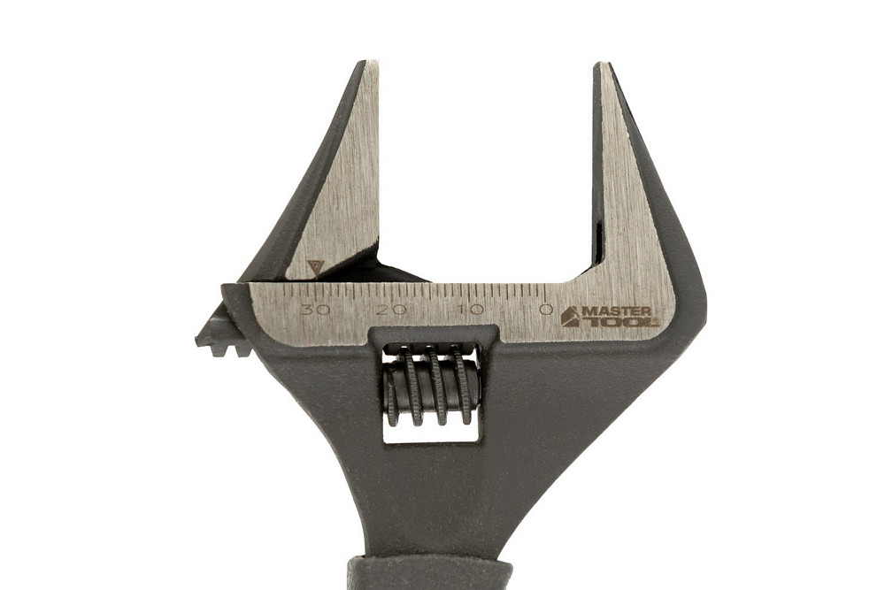 Ключ розвідний MASTERTOOL 150 мм 0-35 мм тонкі губки CrV рукоятка з TPR накладкою 76-0321 Коломыя - изображение 4