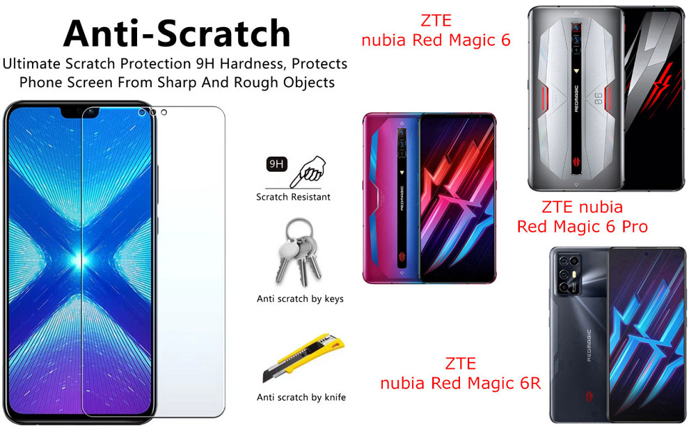 Защитное стекло NeoGlass для ZTE nubia Red Magic 6, Magic 6 Pro, 6R – ультрапрозрачное и устойчивое Киев - изображение 1