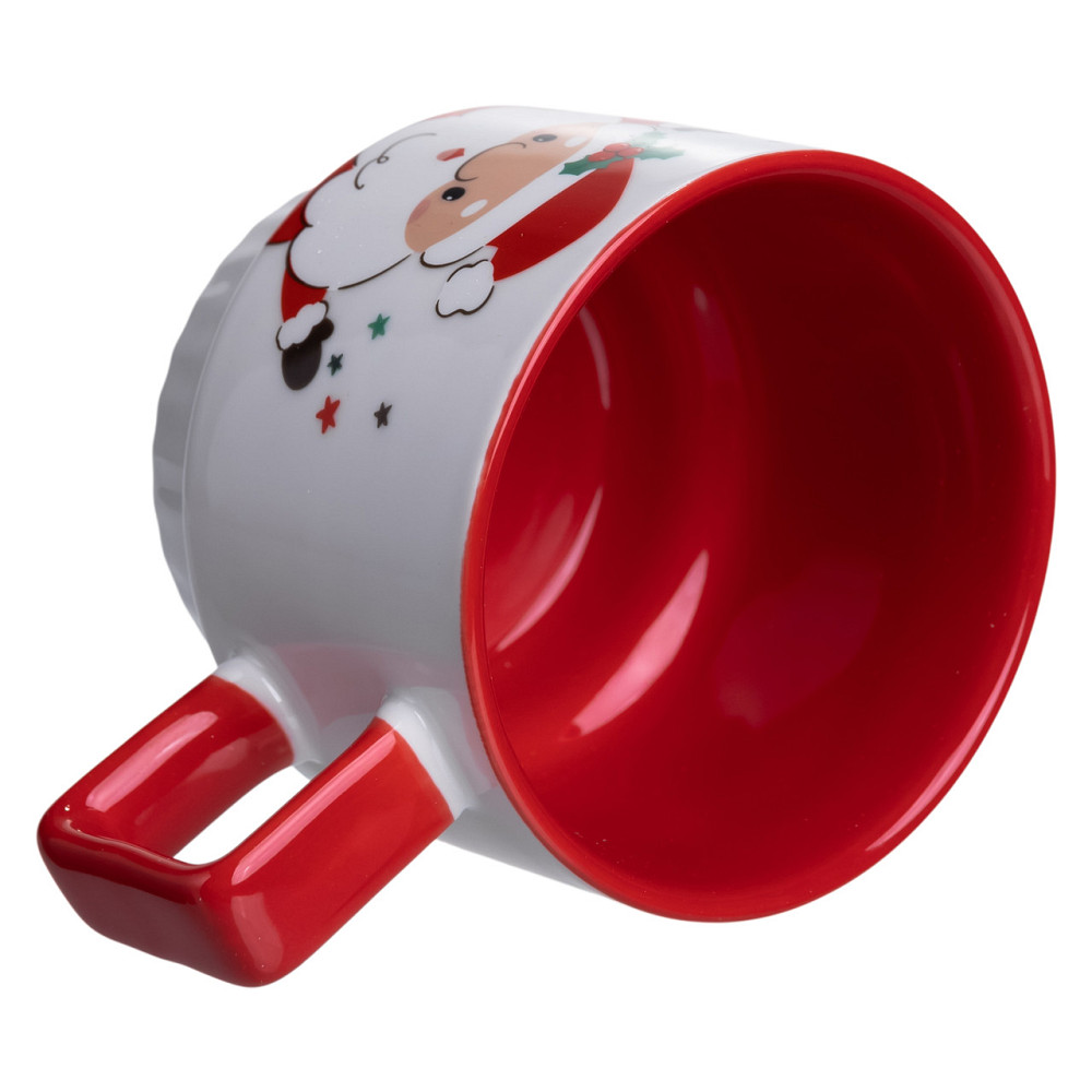 Yiwu Новорічна порцелянова Санта 400 (мл) Біла з червоним Yiwu FM-CS-50D Коломия - фото 3