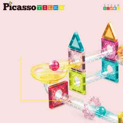 Конструктор Picasso магнітний Tiles Mini Diamond Marble Run Track Set 60 деталей (817338028299) Вінниця