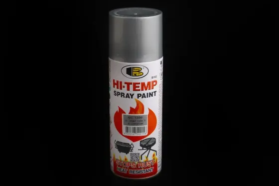 Краска аэрозольная температуростойкая 600° Bosny 400мл алюминий Винница