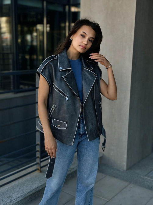 Жіноча шкіряна куртка косуха р 50 Харків - фото 2