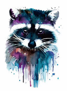 Наклейка термо для одежды Енот Киев - изображение 1