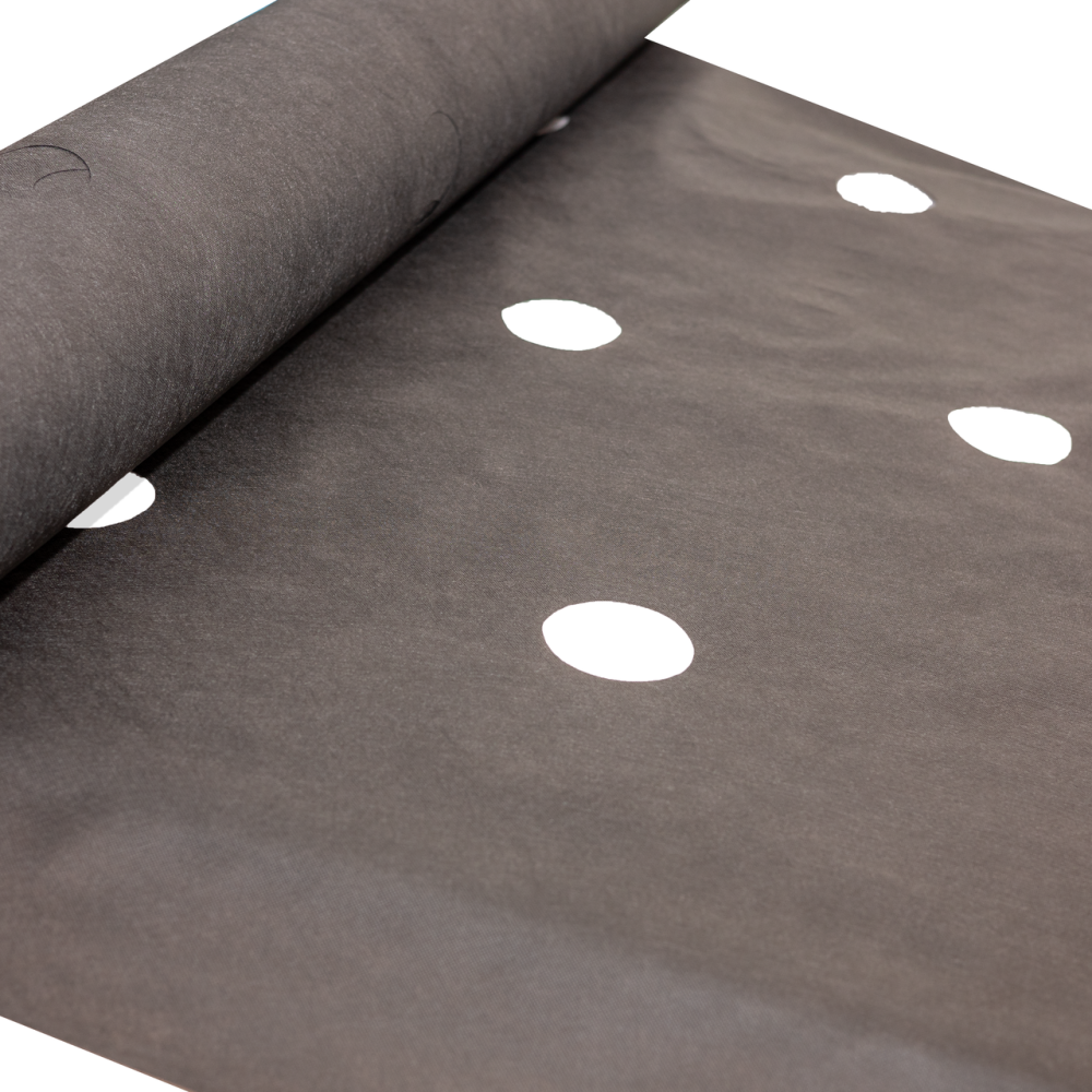 Агроволокно 90 г/м², 1.07×50 м чорне з перфорацією 2 отвори Дніпро - фото 2