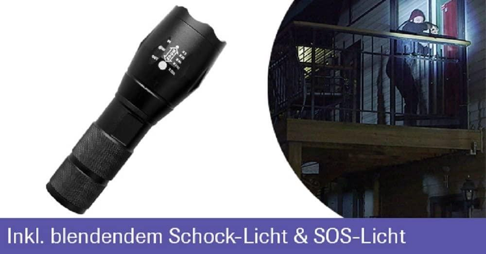 Уцінка: Надпотужний LED ліхтар Mediashop Tac Light — 5 режимів, Zoom, авіаційний алюміній (Чорний) Київ - фото 4