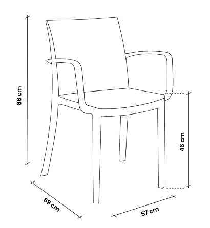Стілець садовий пластиковий BICA Verona armchair, коричневий Київ