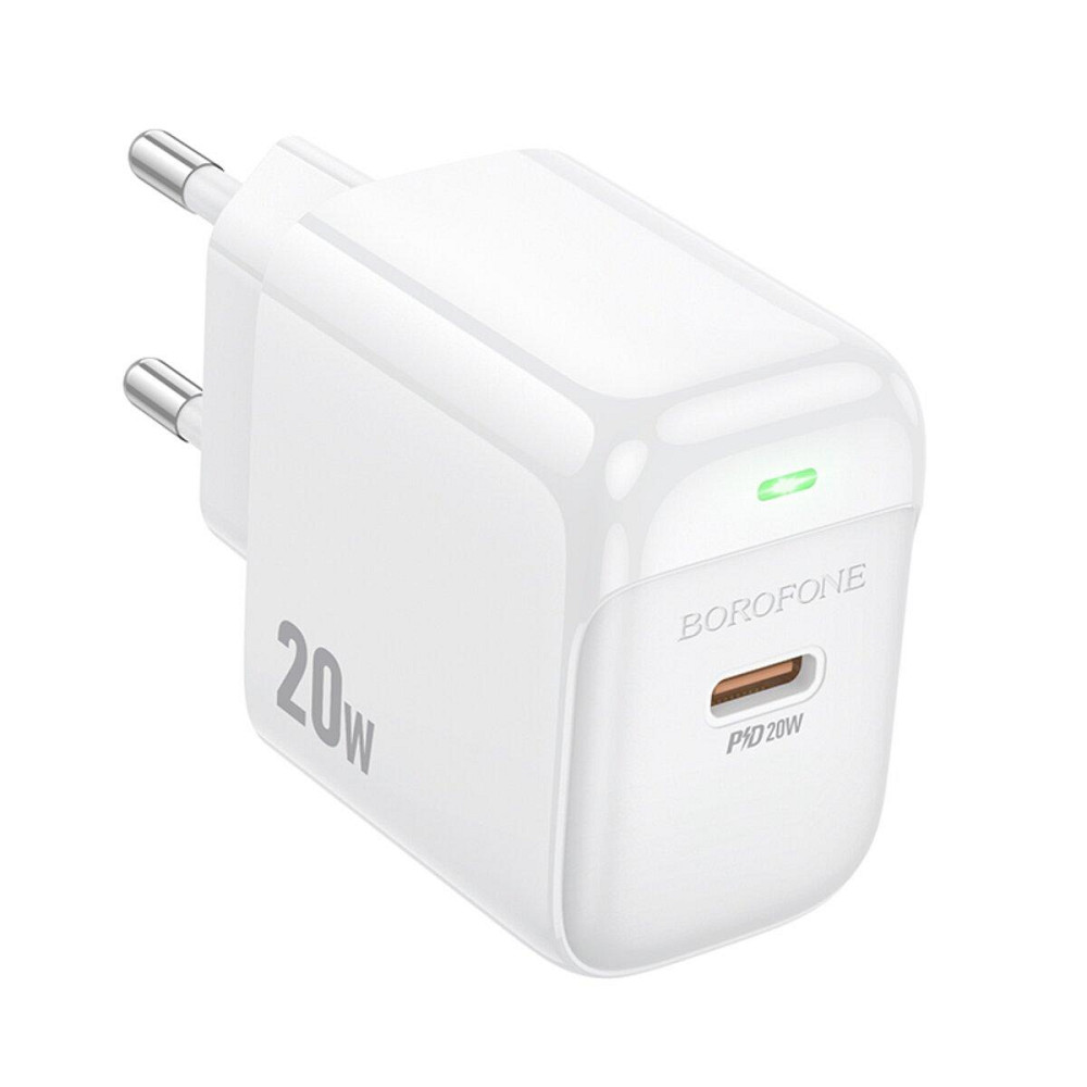 Мережевий зарядний пристрій BOROFONE BAS43A Potential single-port PD20W charger White 6941991113819 Одеса - фото 3