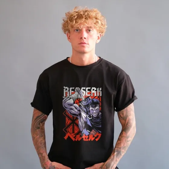 Футболка чоловіча з  принтом Берсерк Розмір 48 Anime0024 Дніпро
