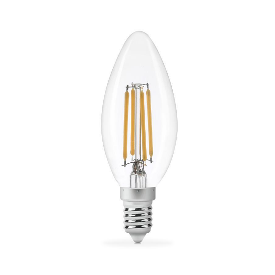 Лампа C37 4W E14 4100К 220V Filament LED Titanum Житомир