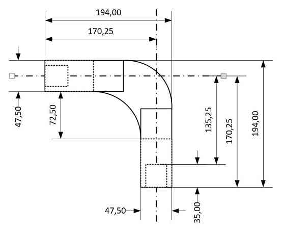 LIVOLO Кутовий з'єднувач 90° для електрокарнизів (VL-CC90) Коломия