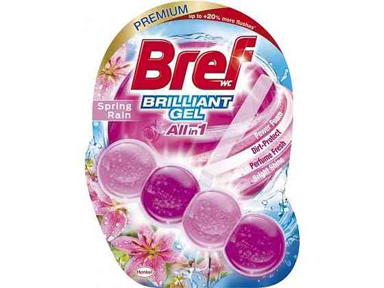 Туалетний блок Bref Блискучий гель Весняний дощ 42 г ТМ Bref Київ