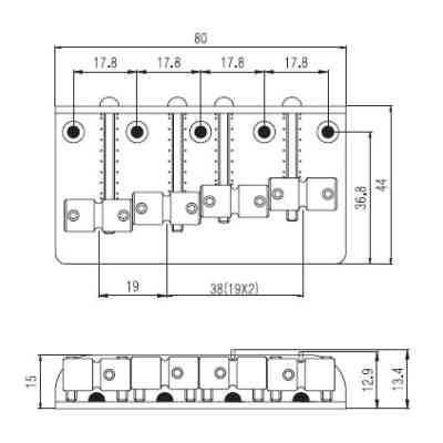 Бридж для гитары Paxphil BB019 Chrome Винница