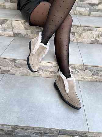 Daragani Черевики жіночі Daragani капучино натуральна замша зима висота 9 см (4246) Коломыя