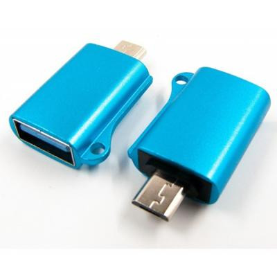 Переходник OTG USB - Micro-USB blue Dengos (ADP-020) Винница - изображение 1