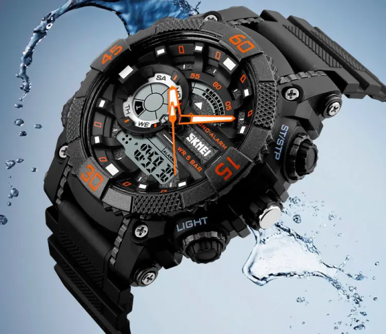 Мужские спортивные наручные часы Skmei 1228 Оранжевый Киев