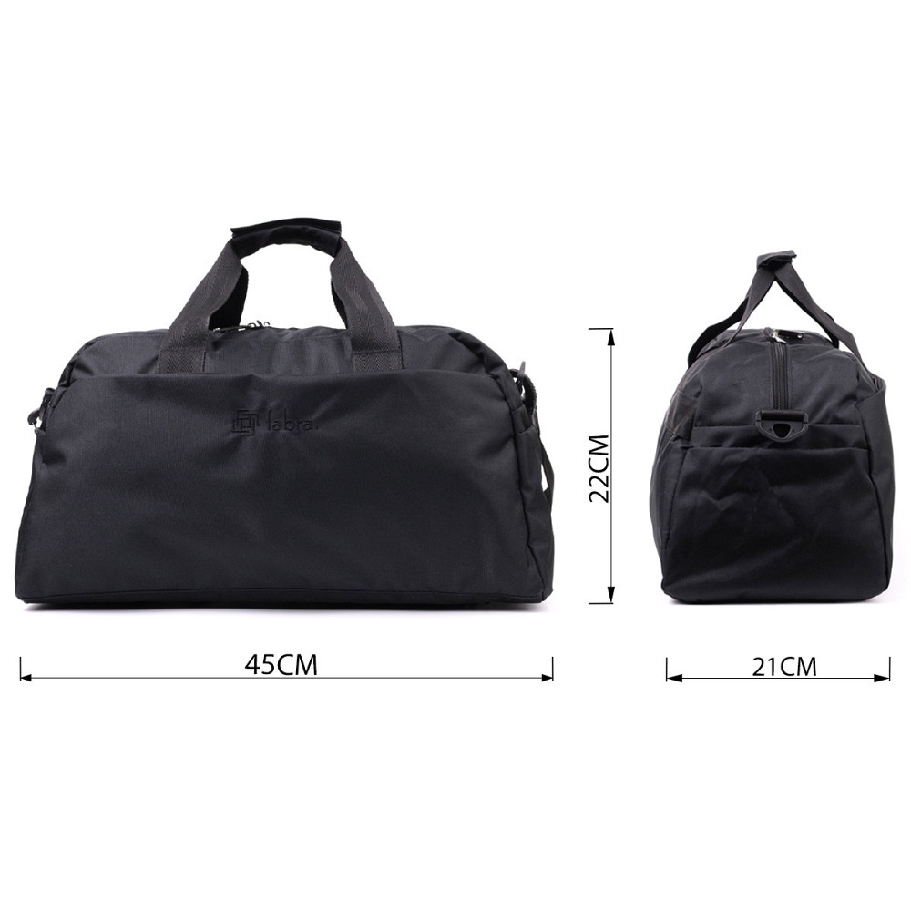 Небольшая дорожная сумка из качественного полиэстера FABRA 22581 Черный Киев - изображение 2