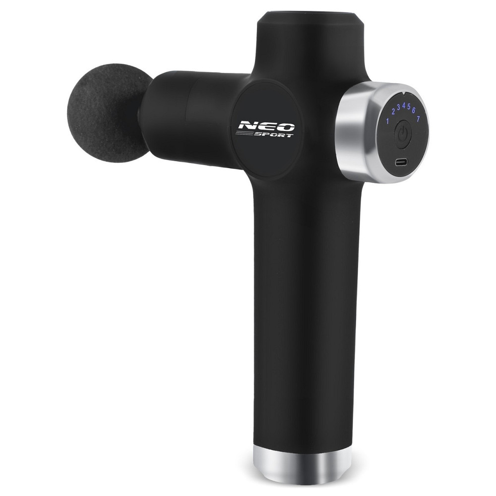 Массажный пистолет многофункциональный 8 насадок NS-501 Neo-Sport черный Киев - изображение 5