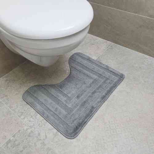 Килимок для ванної кімнати 50*40см U-виріз Рамка Econom сірий поліпропілен Дариана Житомир