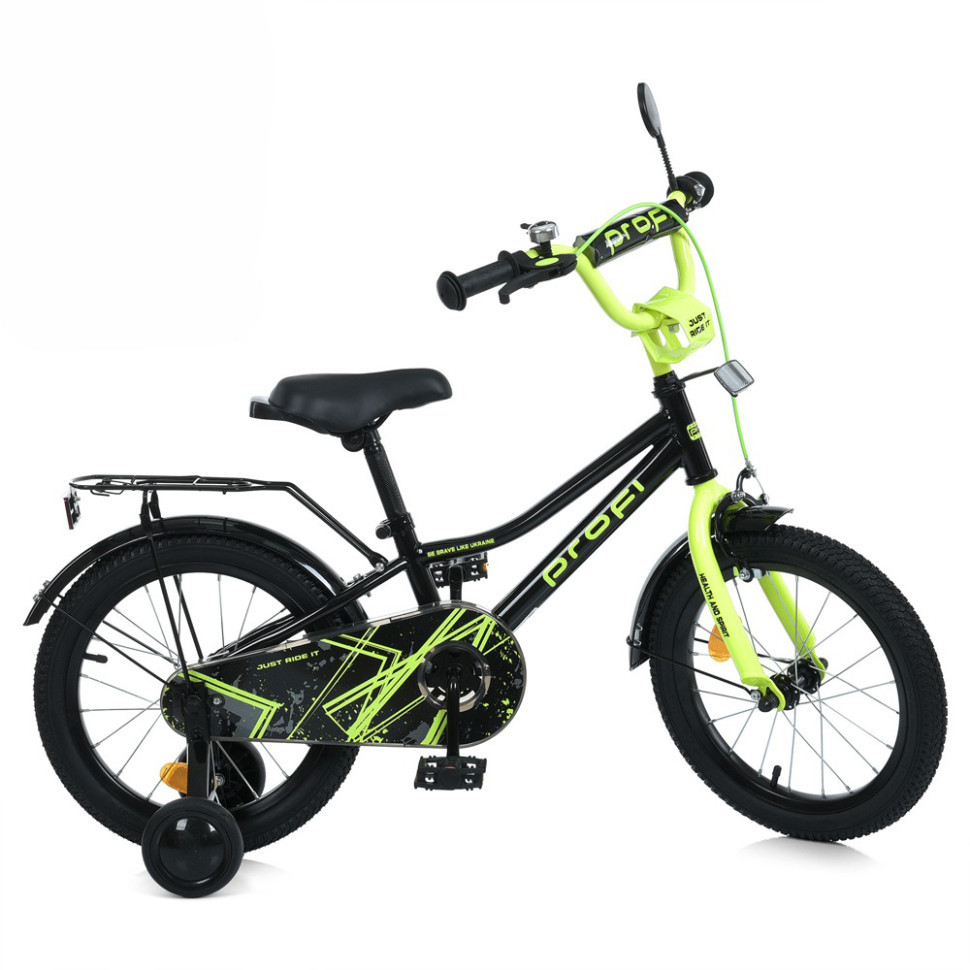 Велосипед дитячий MB 16015-1 колеса 16 дюймів, чорно-зелений Вінниця - фото 1