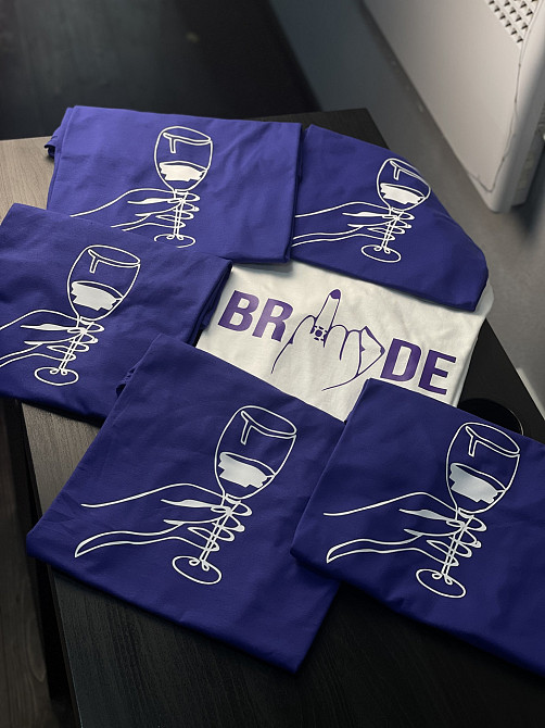 Футболки на дівич-вечір  - "Bride для нареченої \ Бокал для подружок" Чернівці - фото 2