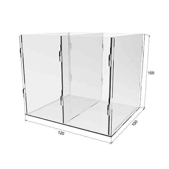 Коробка акрилова EKOSTAR 100х120х100 2 комірки збірна Київ