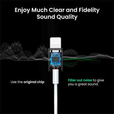 Перехідник Lightning to 3.5 mm 0.1m Headphone Jack Adapter Model US212 white Ugreen (30759) Вінниця